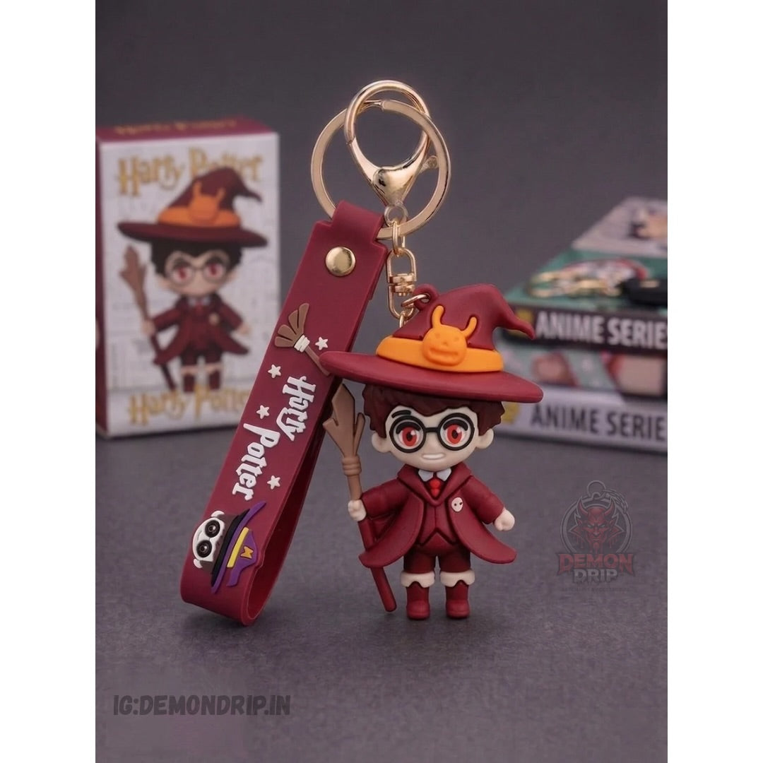 Harry Potter Wizard Keychain β Premium Magic Cartoon Keyring with Strap
