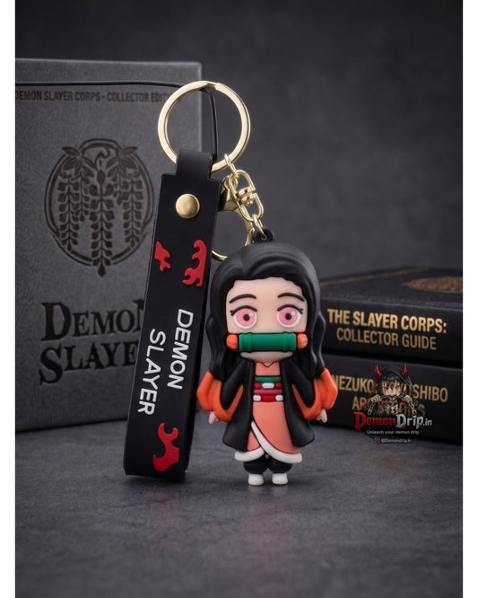 Nezuko Kamado Demon Slayer Keychain – Premium Anime Keyring with Strap