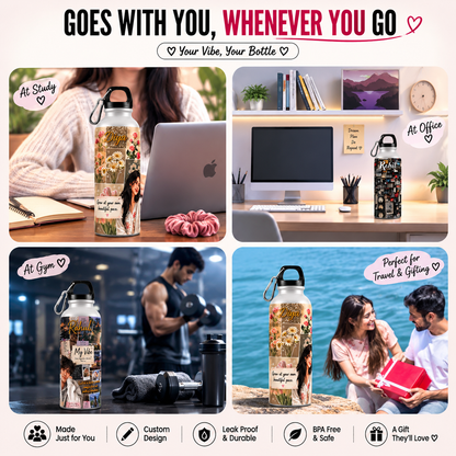 Aesthetic 750ml Mattel Sipper Bottle | Get Free PVC Keychain (₹149 Value) + Free Shipping on Prepaid Orders