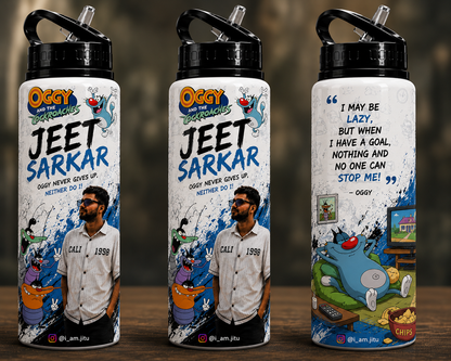🔥 Custom Anime Photo Bottle Print | Personalized Water Bottle | One Piece, Naruto, Demon Slayer & More