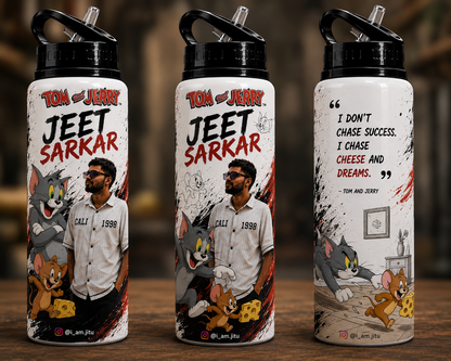 🔥 Custom Anime Photo Bottle Print | Personalized Water Bottle | One Piece, Naruto, Demon Slayer & More