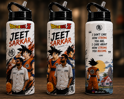 🔥 Custom Anime Photo Bottle Print | Personalized Water Bottle | One Piece, Naruto, Demon Slayer & More