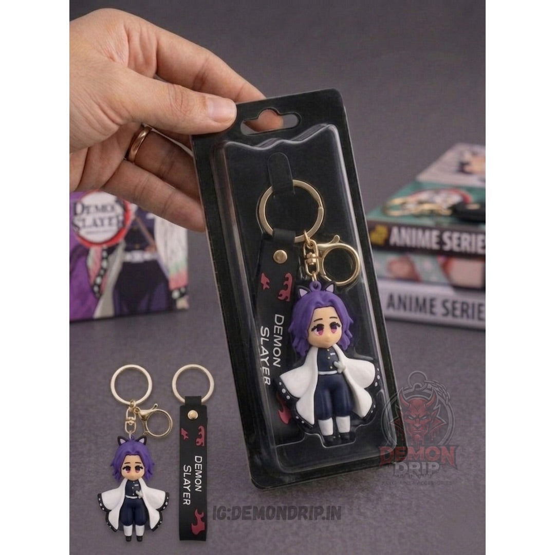 Shinobu Kocho Demon Slayer Keychain – Premium Anime Keyring with Strap