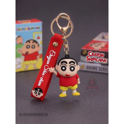 Crayon Shin Chan Anime Keychain – Premium Cartoon Keyring with Strap
