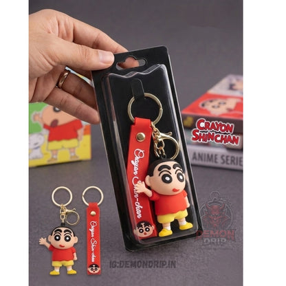 Crayon Shin Chan Anime Keychain – Premium Cartoon Keyring with Strap