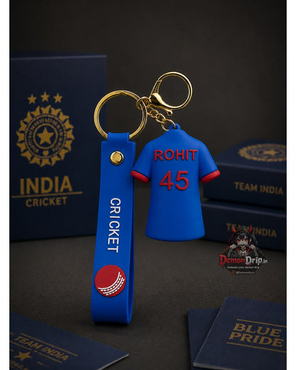 Rohit Sharma #45 Team India Jersey Keychain – Premium Indian Cricket Heroes Limited Edition Keyring