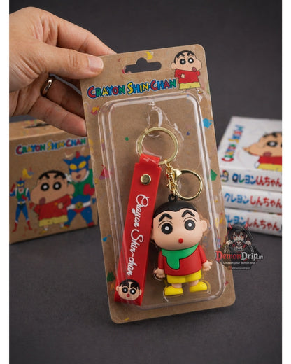 Crayon Shin-chan 3D Figure Keychain – Premium Anime Keyring with Silicone Strap