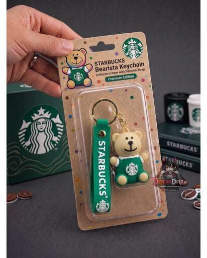 Starbucks Bearista Teddy Keychain – Premium Collectible Keyring with Silicone Strap