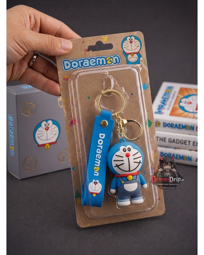 Doraemon Classic Edition Keychain – Premium Anime Keyring with Strap