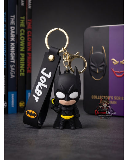 Batman Collector's Edition Keychain – Premium Superhero Keyring with Strap