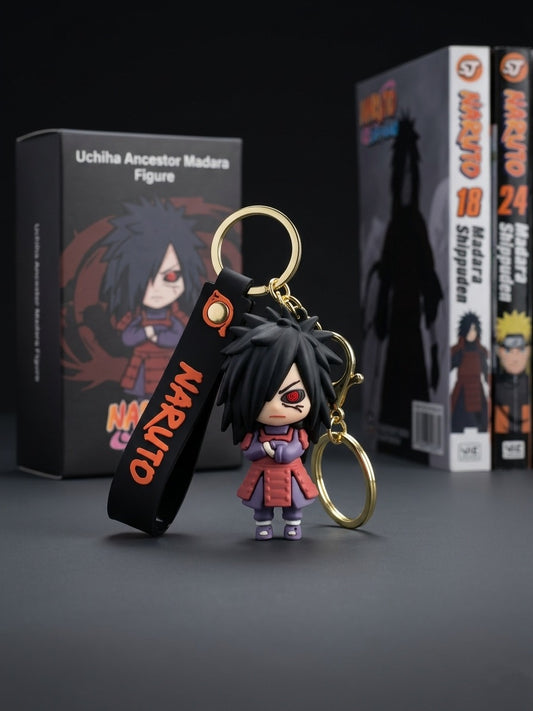 Uchiha Madara 3D Anime Figure Keychain | Naruto Shippuden Edition