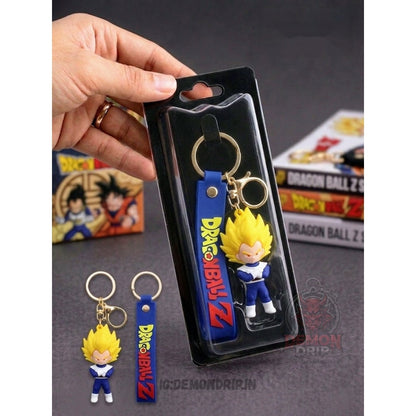 Super Saiyan Vegeta Dragon Ball Z Keychain – Premium Anime Keyring with Strap  Description