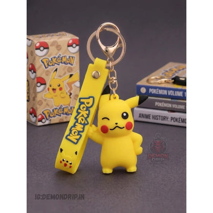 Pikachu Pokémon Keychain – Premium Cartoon Keyring with Strap
