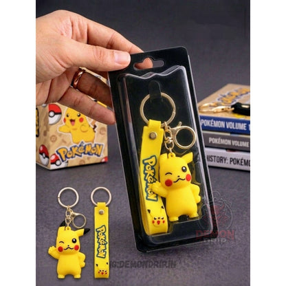 Pikachu Pokémon Keychain – Premium Cartoon Keyring with Strap