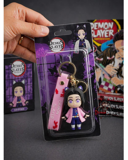 Shinobu Kocho Demon Slayer Keychain – Premium Anime Keyring with Strap