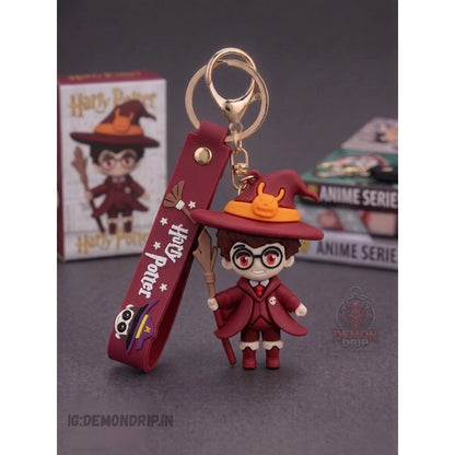 Harry Potter Wizard Keychain – Premium Magic Cartoon Keyring with Strap