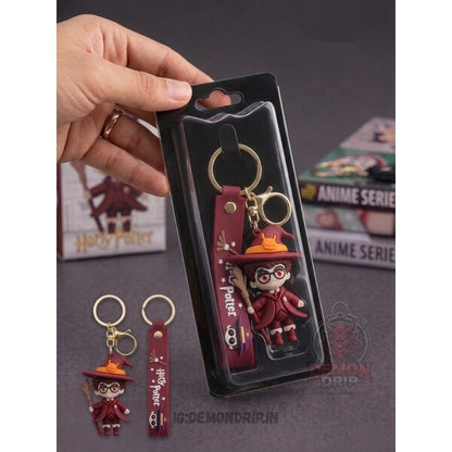 Harry Potter Wizard Keychain – Premium Magic Cartoon Keyring with Strap