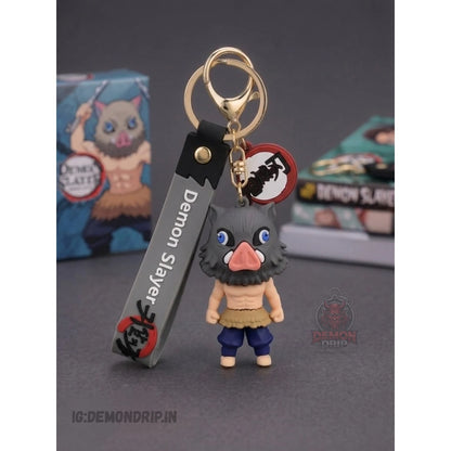 Inosuke Hashibira Demon Slayer Keychain – Premium Anime Keyring with Strap