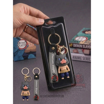 Inosuke Hashibira Demon Slayer Keychain – Premium Anime Keyring with Strap