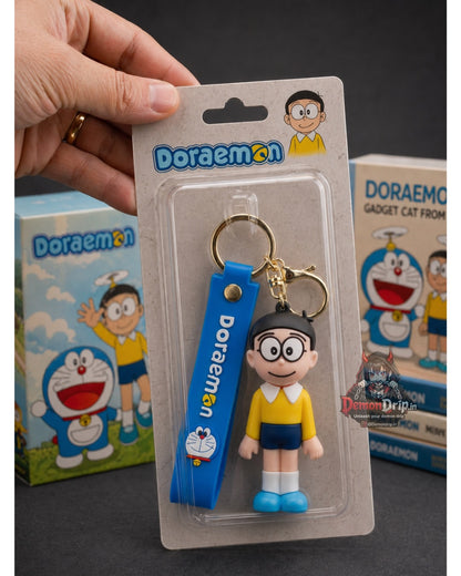 Nobita Nobi Doraemon Keychain – Premium Anime Keyring with Strap