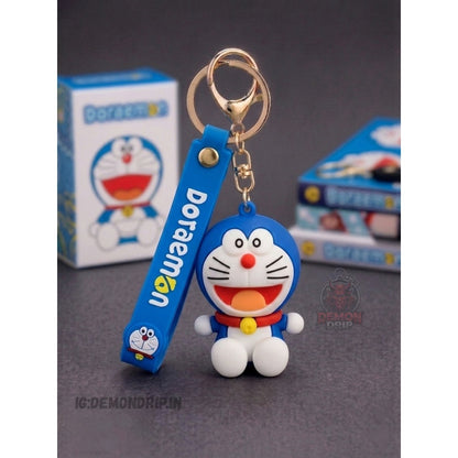 Doraemon Cartoon Keychain – Premium Anime Keyring with Strap