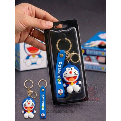 Doraemon Cartoon Keychain – Premium Anime Keyring with Strap