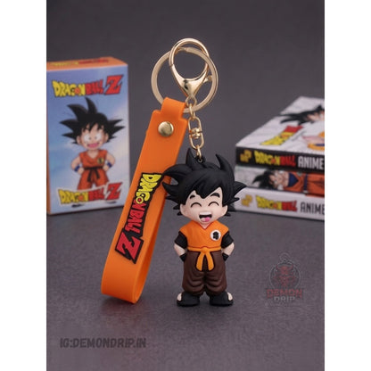 Dragon Ball Z Goku Anime Keychain – Premium Cartoon Keyring with Strap