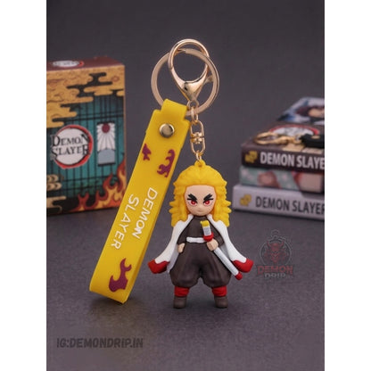 Kyojuro Rengoku Demon Slayer Keychain – Premium Anime Keyring with Strap
