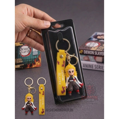 Kyojuro Rengoku Demon Slayer Keychain – Premium Anime Keyring with Strap