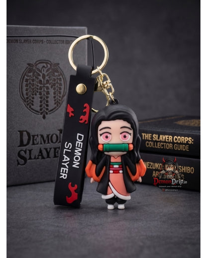 Nezuko Kamado Demon Slayer Keychain – Premium Anime Keyring with Strap