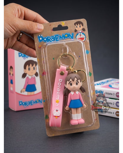 Shizuka Minamoto Doraemon Keychain – Premium Anime Keyring with Strap