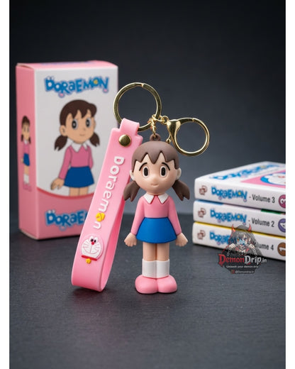 Shizuka Minamoto Doraemon Keychain – Premium Anime Keyring with Strap