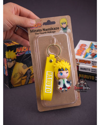 Minato Namikaze Naruto Keychain – Premium Anime Keyring with Strap