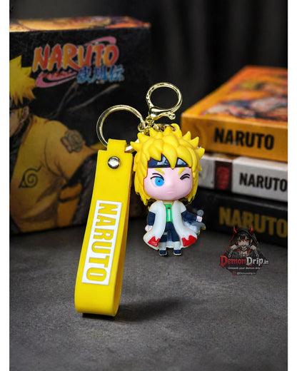 Minato Namikaze Naruto Keychain – Premium Anime Keyring with Strap
