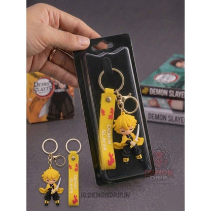 Zenitsu Agatsuma Demon Slayer Keychain – Premium Anime Keyring with Strap