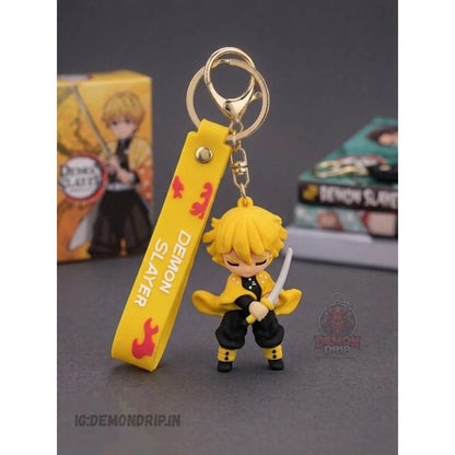 Zenitsu Agatsuma Demon Slayer Keychain – Premium Anime Keyring with Strap