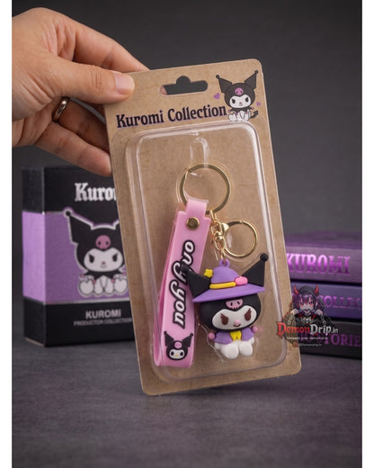 Kuromi Witch Edition Keychain – Premium Kawaii Character Keyring with Strap