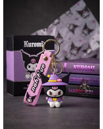 Kuromi Witch Edition Keychain – Premium Kawaii Character Keyring with Strap